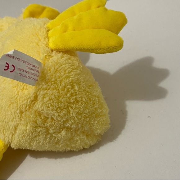 New Concepts Laying Down Yellow Duck Plush 11" Stuffed Animal Toy Bow - Picture 10 of 11